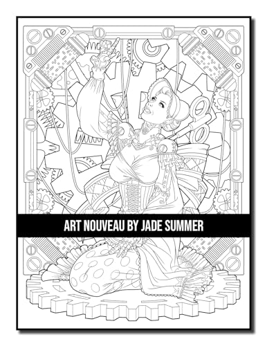Art Nouveau: An Adult Coloring Book with Fantasy Women, Mythical Creatures, and Detailed Designs for Relaxation