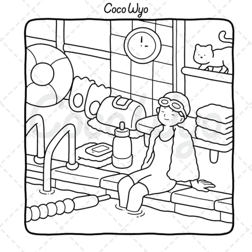 Girl Moments: Vol. 2 Coloring Book for Adults and Teens Featuring Cute Cozy Daily Activities for Relaxation