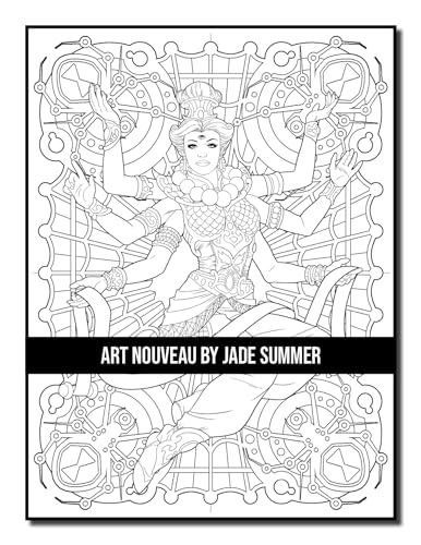 Art Nouveau: An Adult Coloring Book with Fantasy Women, Mythical Creatures, and Detailed Designs for Relaxation