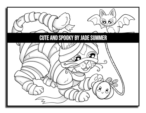 Cute and Spooky: A Halloween Coloring Book for Adults and Kids with Cute Characters, Spooky Scenes, and More! (Halloween Coloring Books)