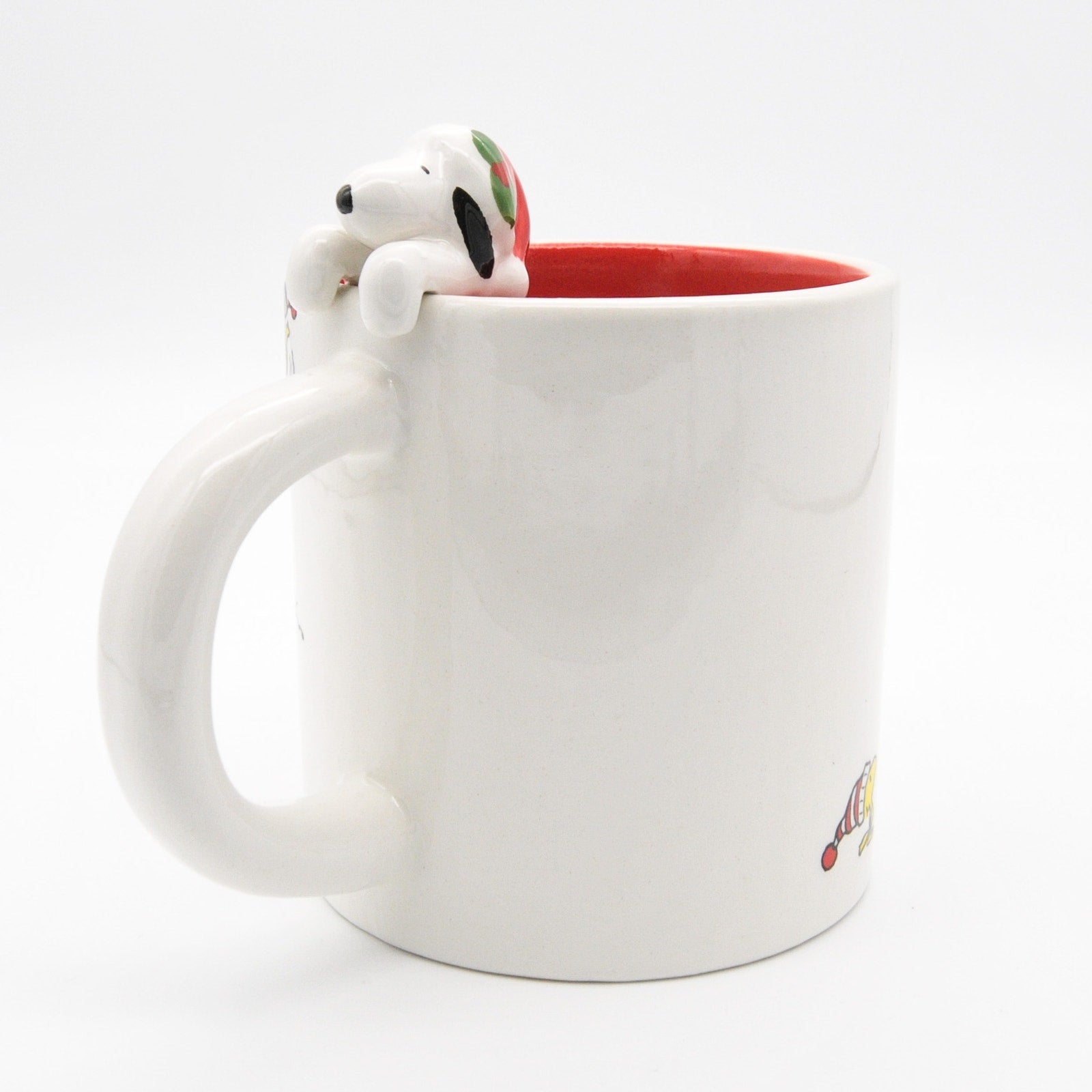 Peanuts Christmas Mug, 3D Snoopy Ceramic 14oz Coffee Cup Gift for Snoopy Fans