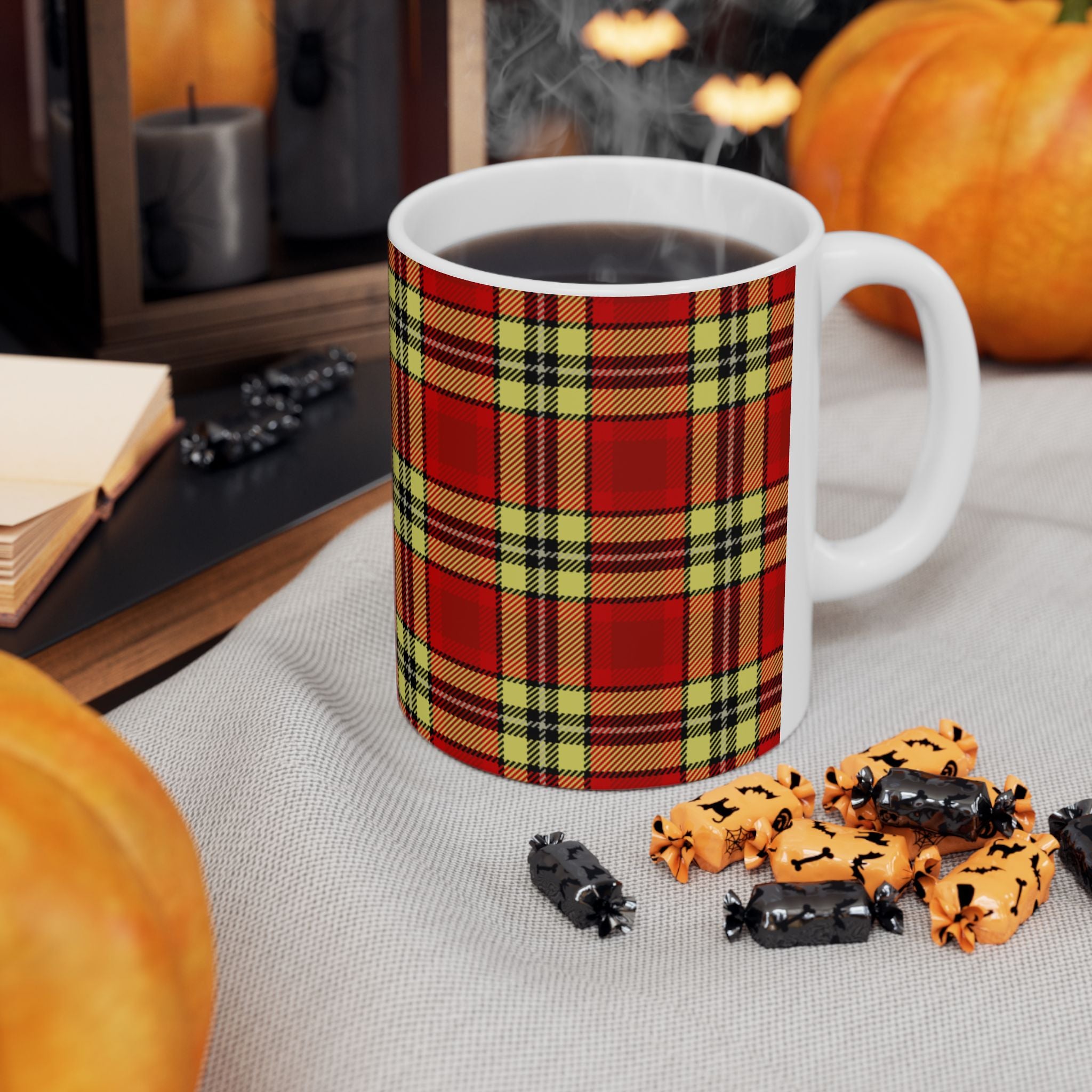 Plaid Ceramic Mug - Cozy and Stylish Drinkware for Every Occasion