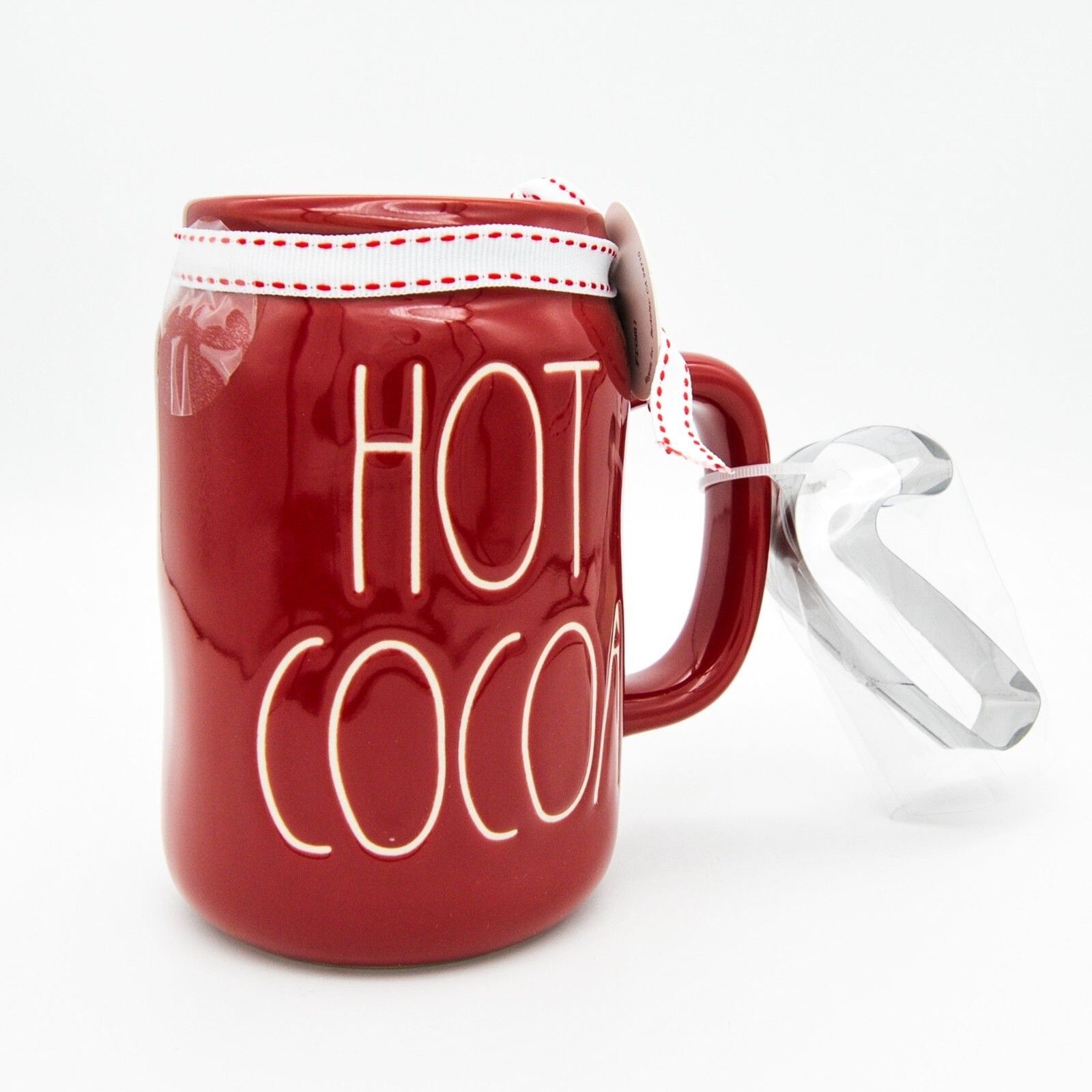 Rae Dunn Christmas Mug – Hot Cocoa Mug with Cookie Cutter Attached 16oz Mug Gift