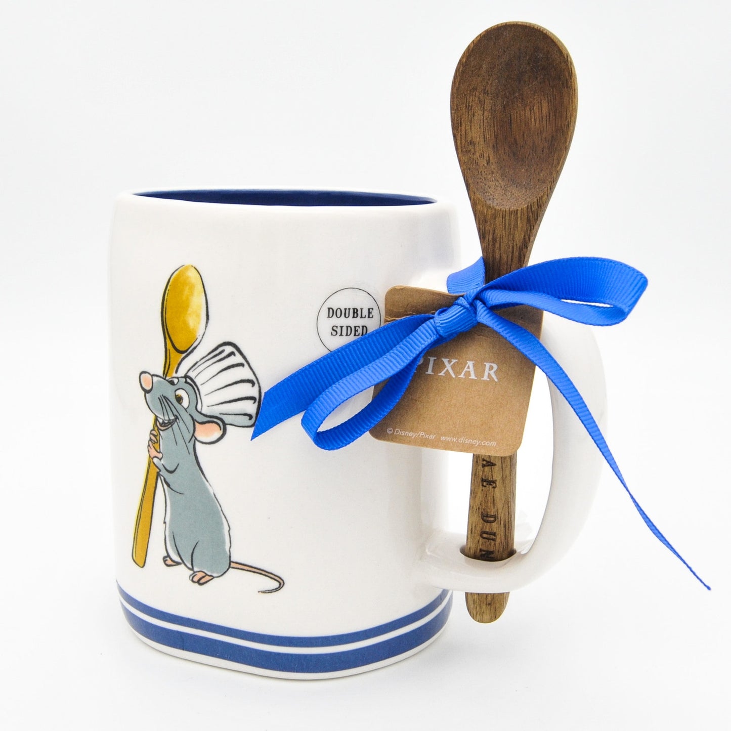 Rae Dunn Remy Mug, Ratatouille Mug with Wooden Spoon, 16oz Ceramic Coffee Cup