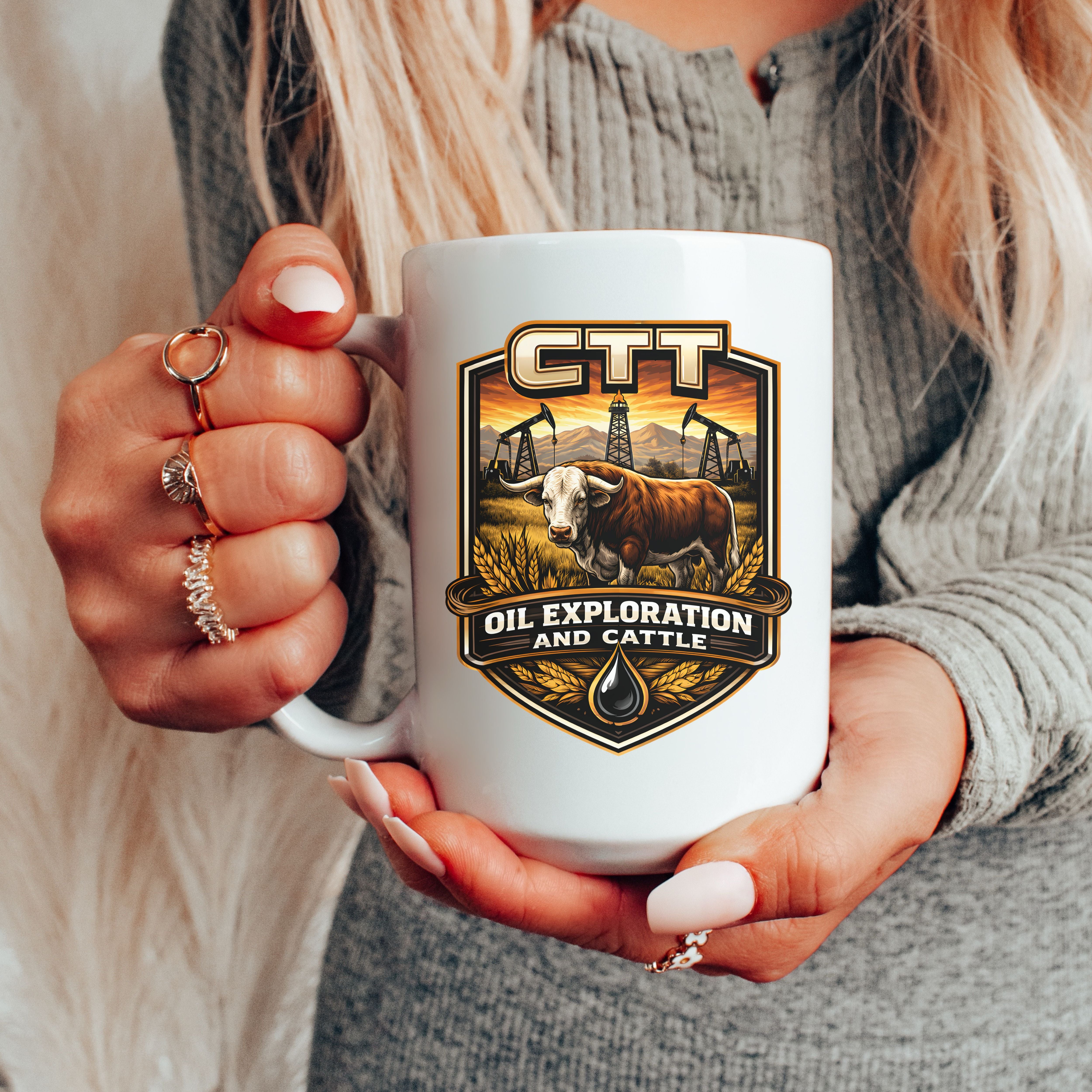 CTT Oil Exploration And Cattle Mug