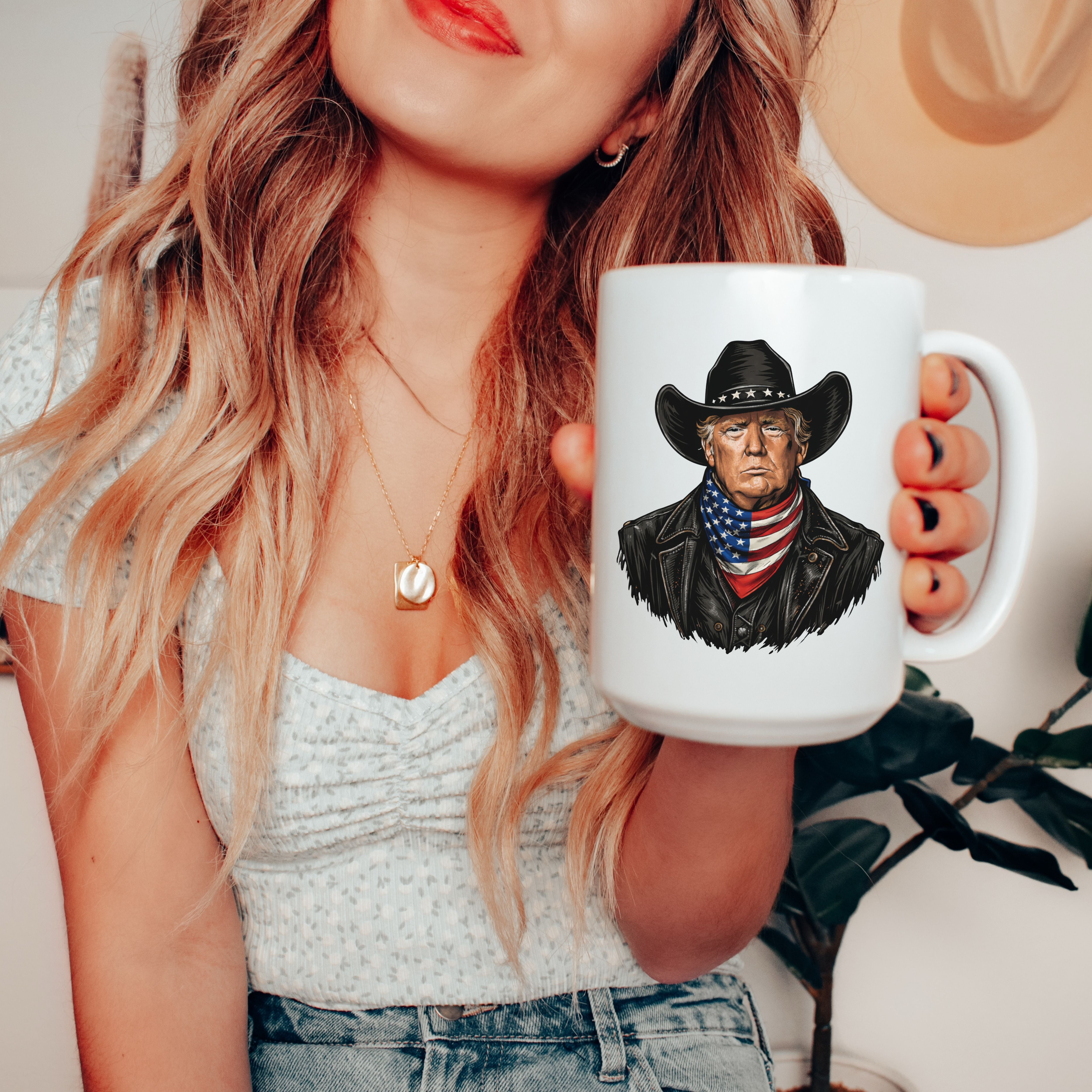 Trump 2024 Coffee Mug, Cowboy Outlaw Flag Mug, Patriotic Election Gift