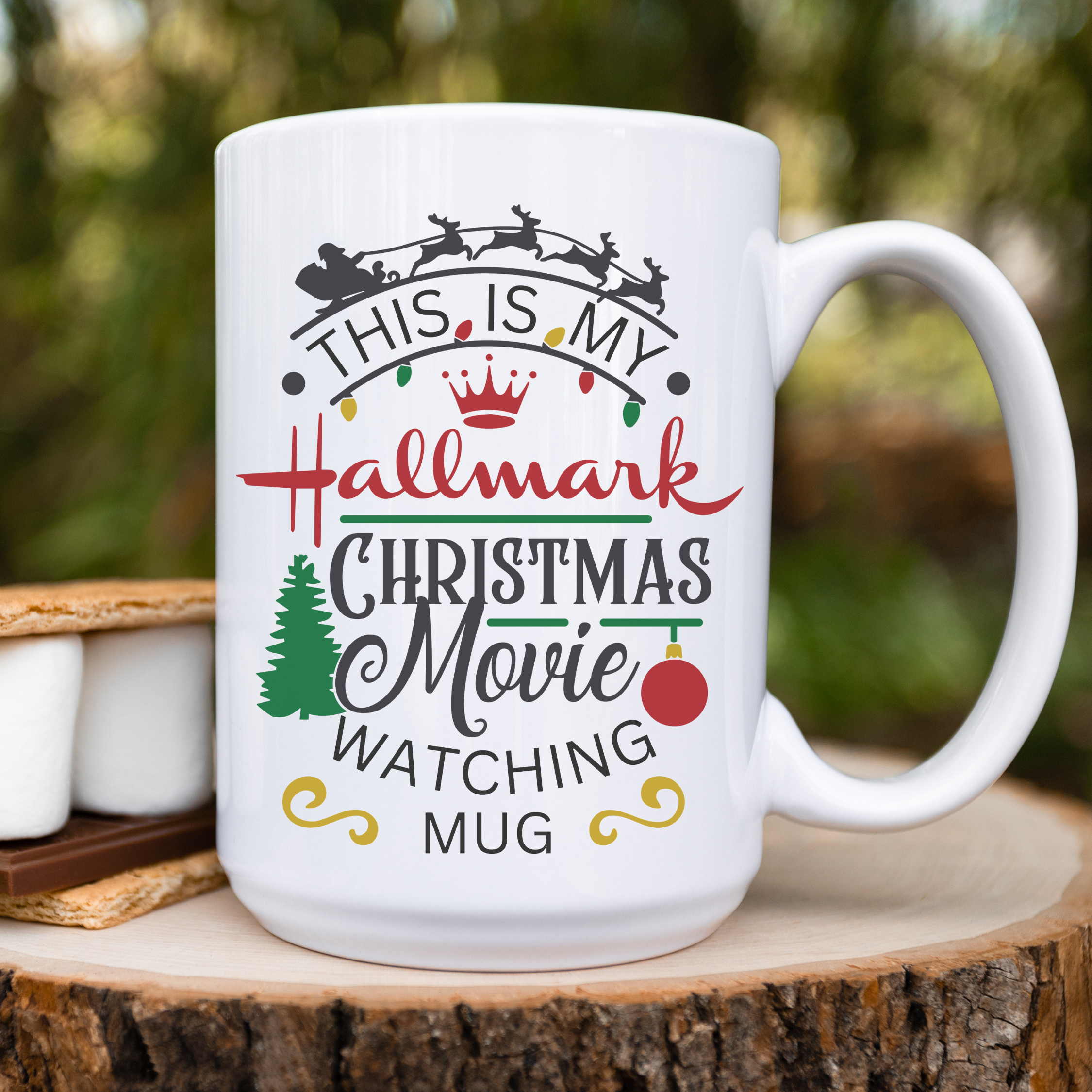 Christmas Movie Watching Mug - Festive Holiday Ceramic Mug (11oz & 15oz)