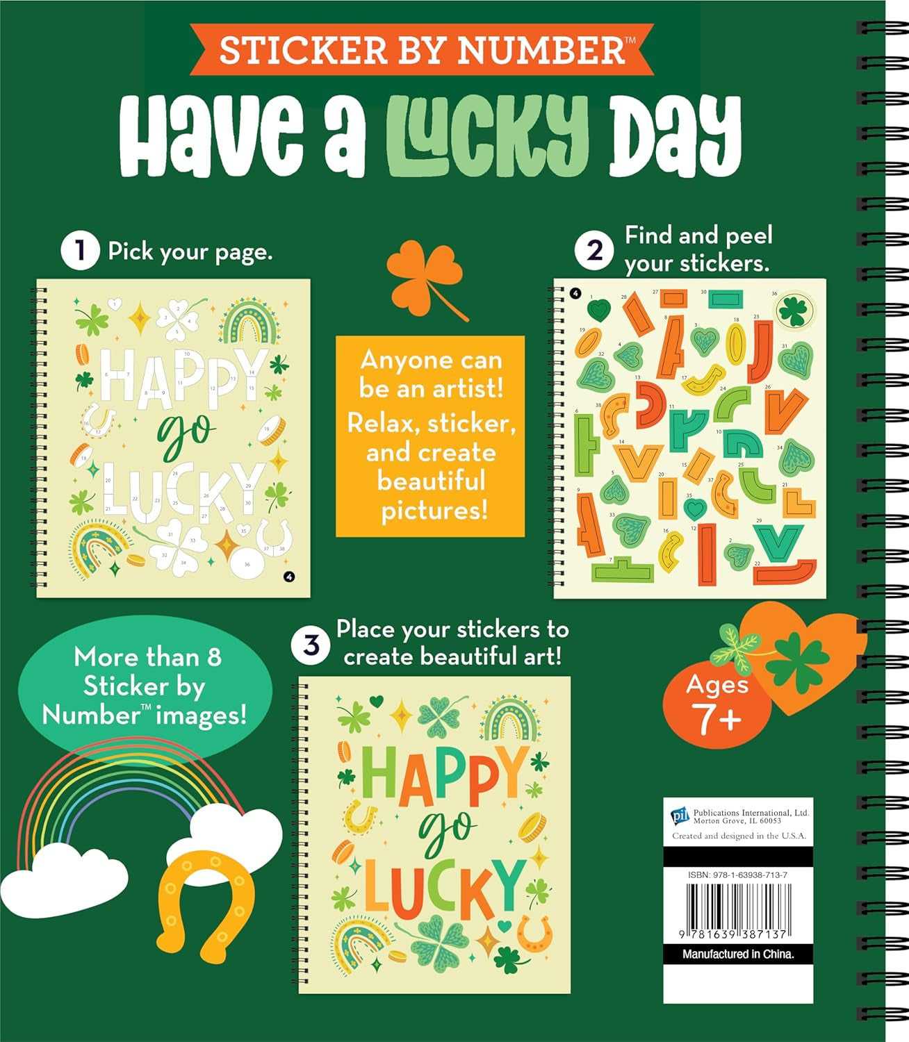 Brain Games - Sticker by Number: Have a Lucky Day