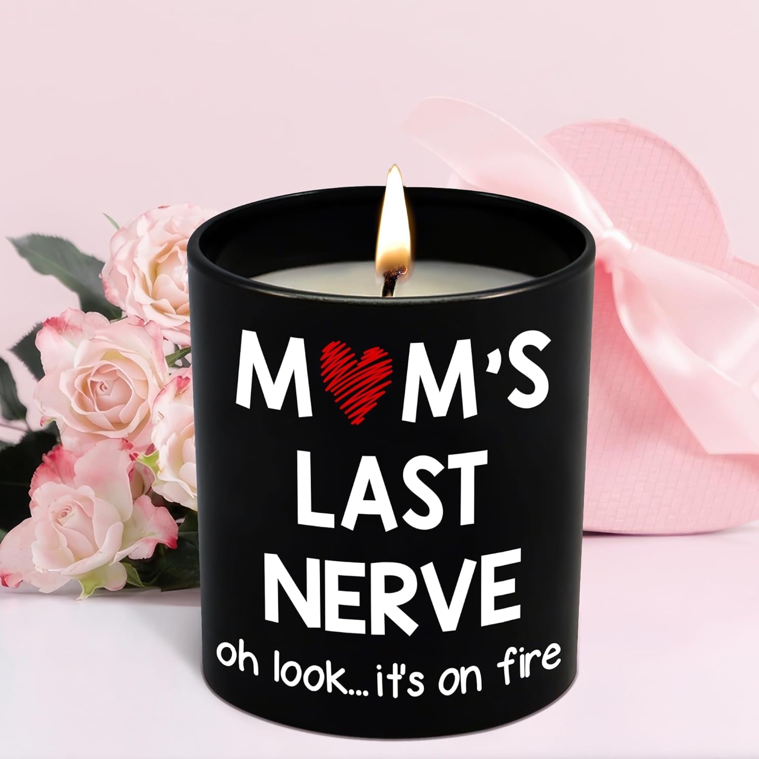 Mothers Day Gifts for Mom from Daughter Son - Moms Last Nerve Long Lasting Vanilla Lavender Candle 10 Oz - Mother'S Day Mom Birthday Gifts for Mama Stepmom Mother in Law, Present for Women