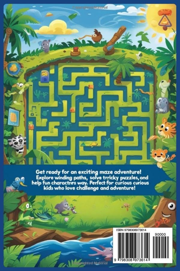 Maze Quest: Adventures Fun Paths for Curious Kids: 100 Exciting Mazes to Boost Problem Solving & Keep Kids Entertained!