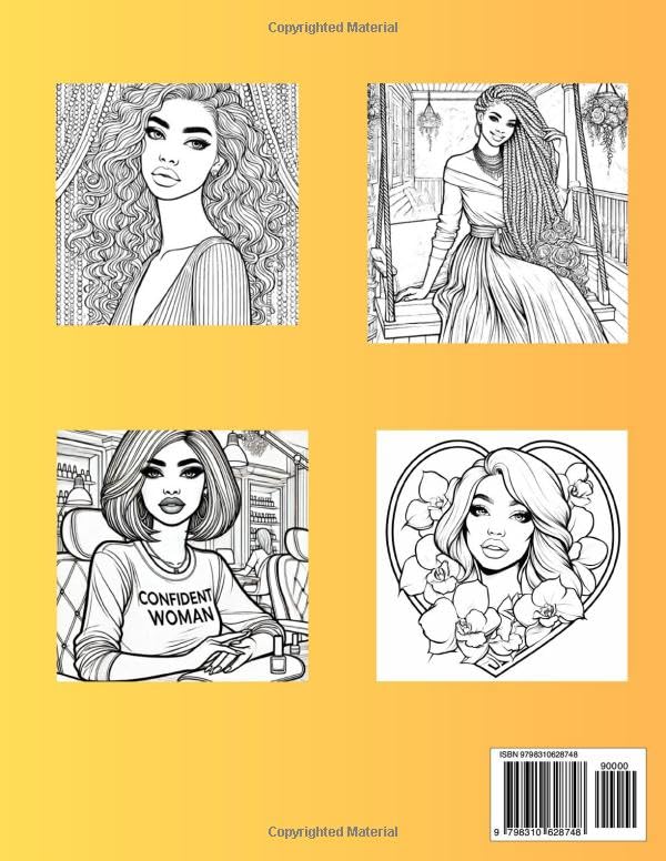 Confident Woman Coloring Book For Black Women