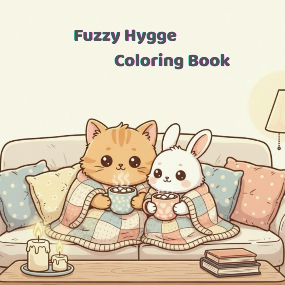 Fuzzy Hygge Coloring Book: Cozy & Whimsical Animal Designs for Stress Relief and Relaxation | Cute Coloring for Adults and Teens (Fuzzy Friends Series)