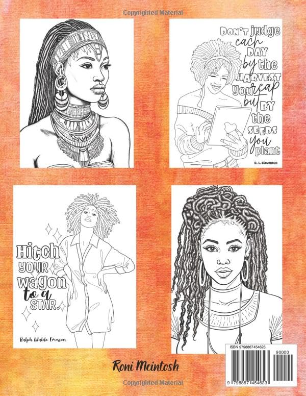 Black Girl Coloring Book for Adults: Featuring Beautiful Black Women with Affirmations and Celebrating Black Beauty