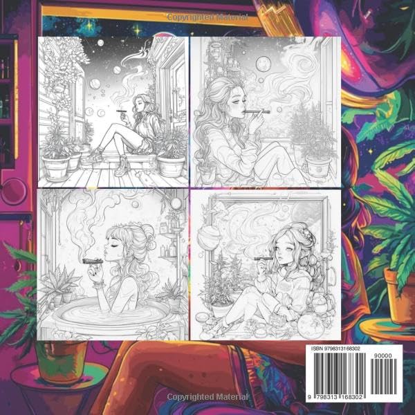 Stoner Moments: Stoner coloring book for adult and Trippy Spaces with Easy and Fun Designs for Relaxation and Chill Vibes