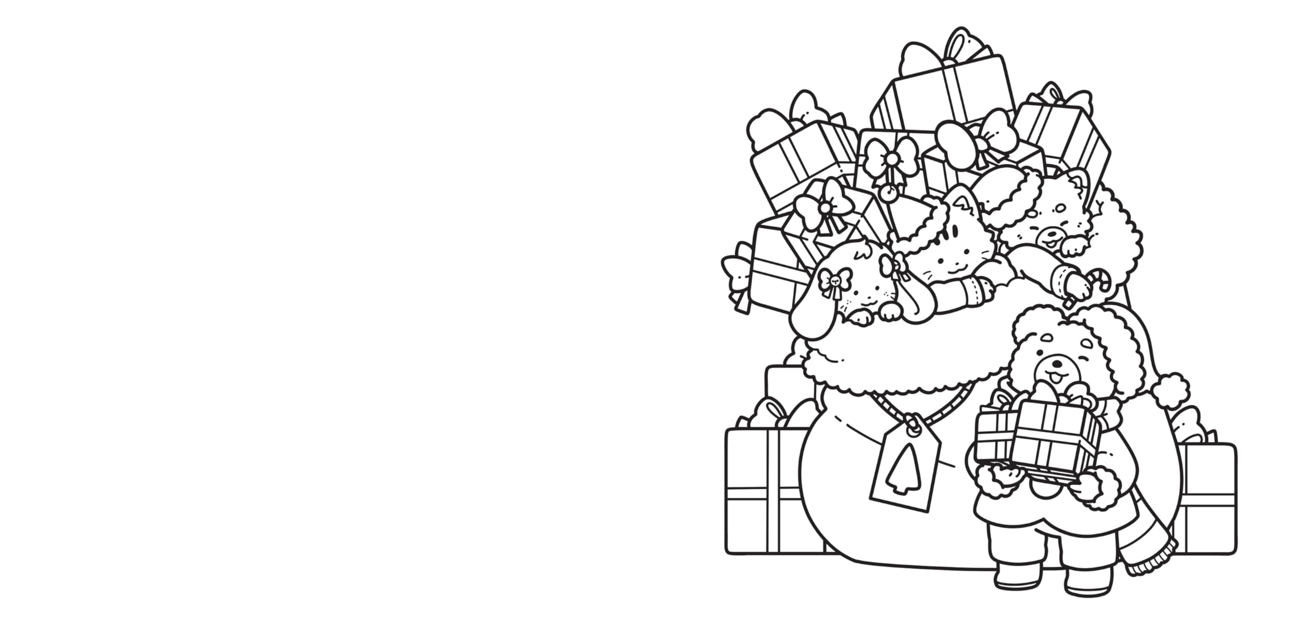 Cute & Cozy: Christmas: A Simple, Snuggly Coloring Book