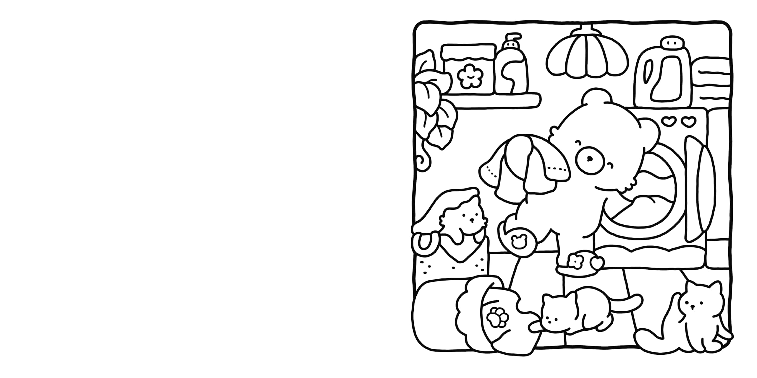 Cozy Friends: Coloring Book for Adults and Kids (Cozy Spaces Coloring)