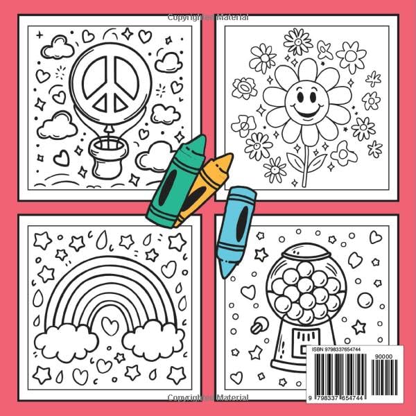 Bold and Easy Cute & Groovy Coloring Book: Large Whimsical and Retro Coloring Pages to Relax and Enjoy Nostalgia (Cute & Groovy Coloring Books)