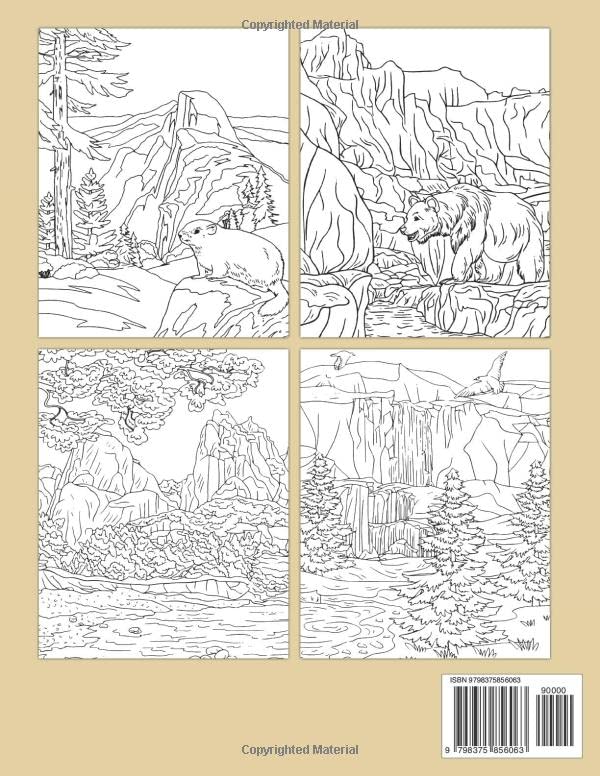 National Parks Coloring Book: Fabulous Coloring Pages Features Beautiful Illustrations For Adults, Teens Relaxation And Stress Relieving