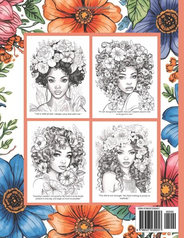 Maya Angelou Motivational Quotes Inspirational Coloring Book for Adult Women and Teens: Motivational Quotes for Women, AA Quotes Coloring Book of Beautiful Black Women