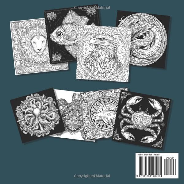 50 Creatures: An Adult Coloring Book (Parent and Me Coloring Time)