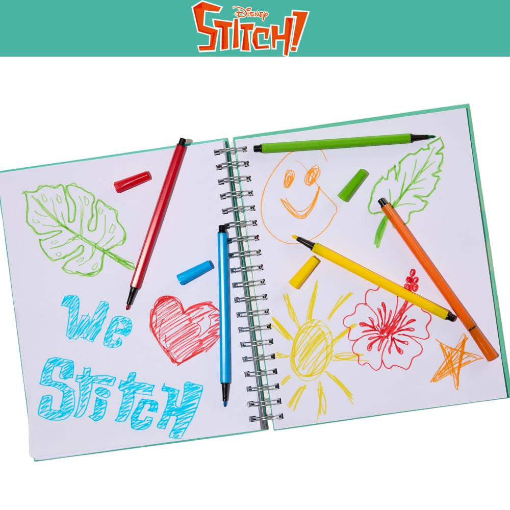 Minecraft Sketchbook Set, 5 Washable Markers, Spiral Bound, 86 Blank Pages