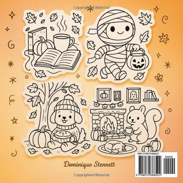 Cozy Seasons: Hello Fall: Cute and Easy Coloring Book for Adults, Teens with Simple and Relaxing Fall Designs| Featuring images of Autumn, Halloween, ... Cute & Easy Adult & Teen Coloring Books)