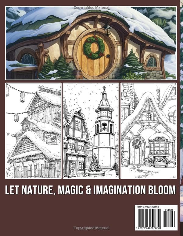 Ghibli Christmas coloring Book: Whimsical Coloring Pages featuring Enchanted Seasonal Scenes and Delightful Illustrations for All Ages Joy and Relaxation