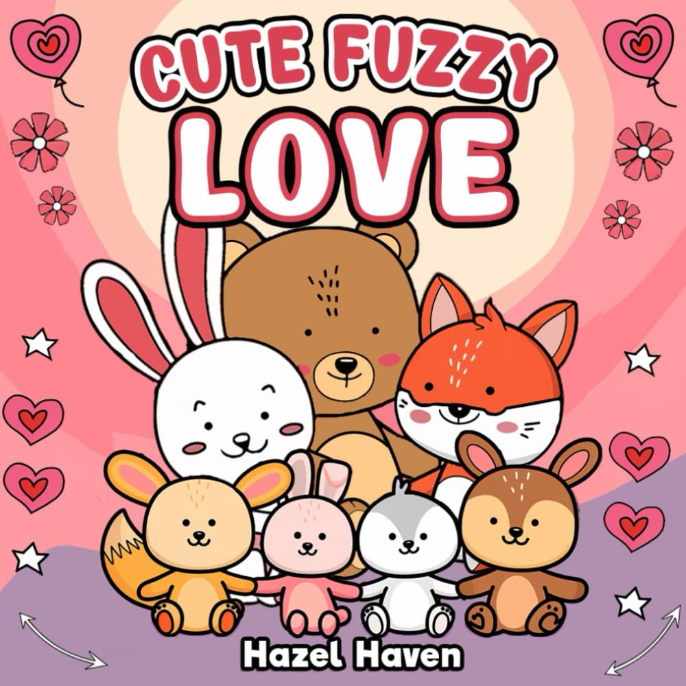 Cute Fuzzy Love: A Cozy Hygge Coloring Book Featuring Adorable Animal Friends in Sweet Scenes of Love and Friendship, Perfect for Mindful Coloring, Stress Relief, and Relaxation