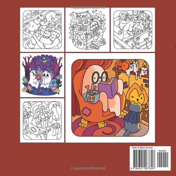 Spooky Snug: Cute Coloring Book for Adults and Teens with Feel-Good, Spooky Moments for Fun and Relaxation (Snuggle Season Coloring)