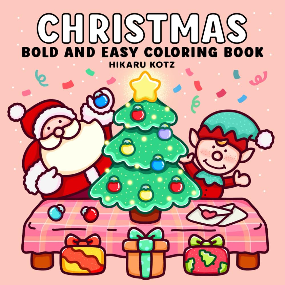 Christmas: Bold & Easy Coloring Book, Stocking Stuffer for Adults & Teens (Christmas Coloring Book)