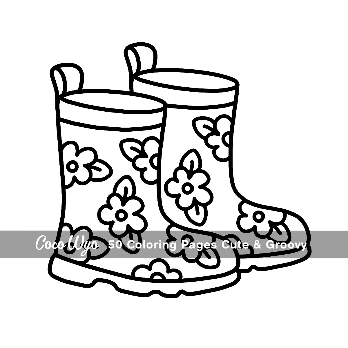 Cute & Groovy: Coloring Book for Adults and Kids, Bold and Easy, Simple and Big Designs for Relaxation Featuring Lovely Things (Bold & Easy Coloring)