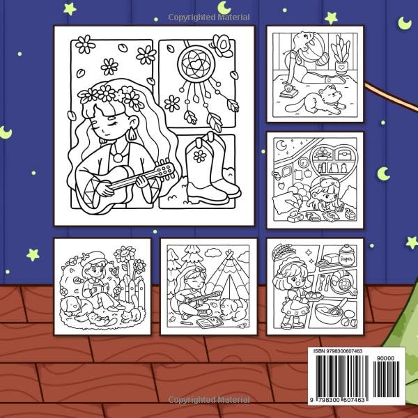 Girl Spaces: Coloring Book for Adults and Teens Featuring Cozy Moments and Girly Things, Cute Drawings for Relaxation and Stress Relief (Cute & Easy Coloring)