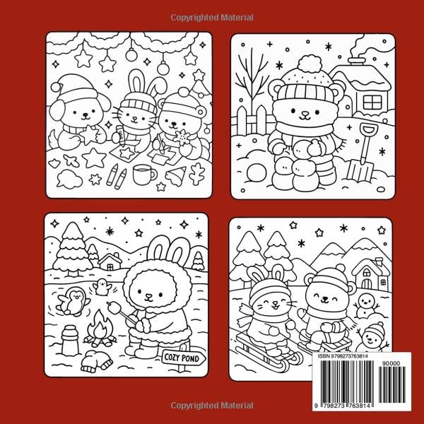 Christmas Fuzzy Hygge: Bold & Easy Coloring Book