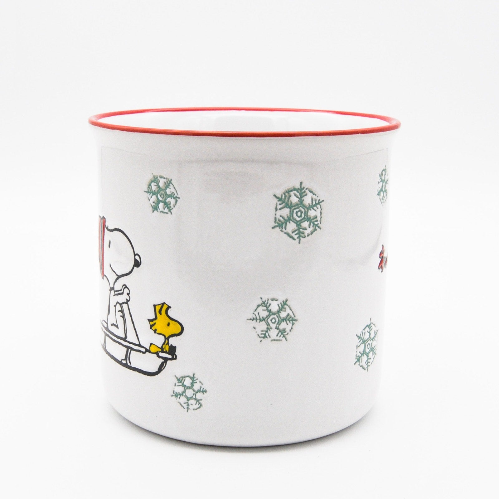Peanuts Holiday Mug, Snoopy and Woodstock in Sleigh 20oz Ceramic Coffee Cup, Gift For Peanuts Collectors