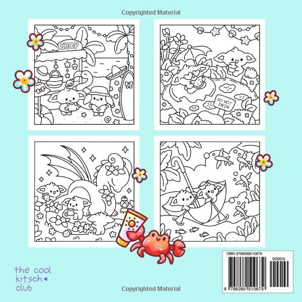 Troll Summer: A Kawaii Coloring Book of Tropical Adventures and Holiday Fun: 30 Whimsical Coloring Pages of Trolls and Dragons on Beach Vacations (Sweet & Kitsch)