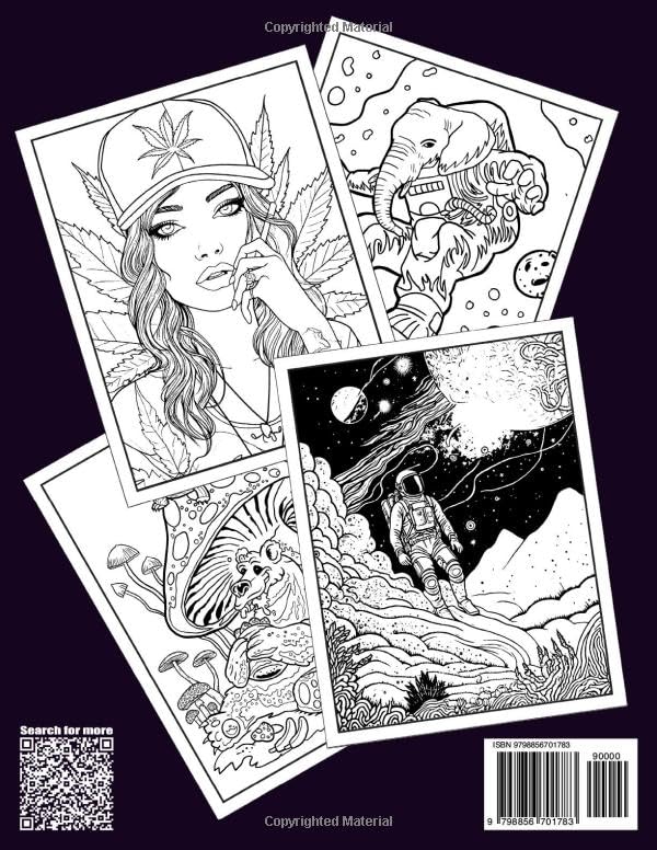 Stoner Coloring Book: Stress Relief and Relaxation Weed Patterns for Adults