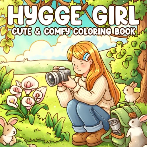 Hygge Girl Coloring Book: Self-Care Coloring Pages with Cute Daily Activities, Cozy Feminine Spaces, and Comfy Moments for Relaxation and Stress Relief
