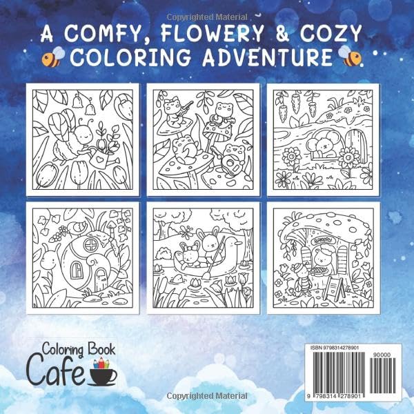Garden Cuties: Cute and Comfy Coloring Book for Adults and Teens Featuring Adorable Critters in Cozy Garden Scenes (Cute and Comfy Coloring Books)