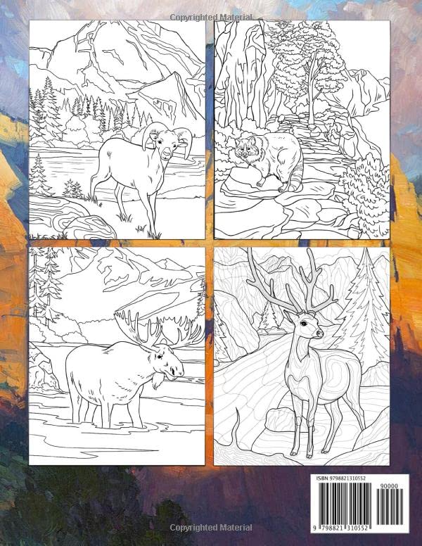 National Parks Coloring Book: Beautiful Landscape Coloring Books For All Ages Gift Ideas For Adults To Relieve Stress & Unwind