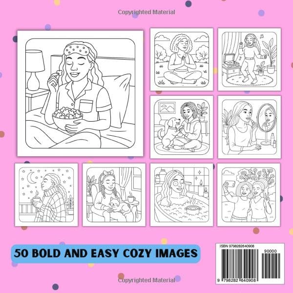 Black Women Moments Coloring Book: 50 Bold, Cozy, and Uplifting Designs of Black Girls and Women Celebrating Self-Love, Confidence, and Everyday Beauty – For Teens and Adults (Cozy Moments)
