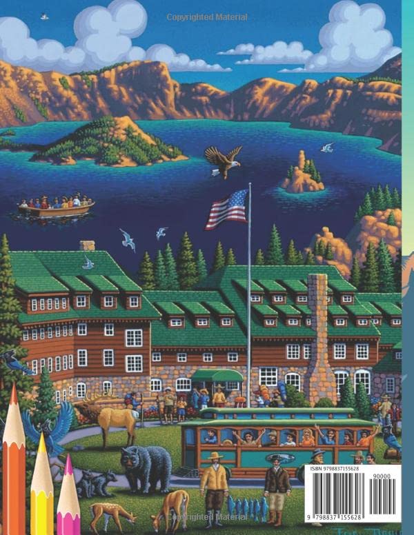 Yellowstone National Parks Coloring Book: Yellowstone National Park Books With 50+ Wondeful Coloring Pages For Kids And Adults To Color and Relax