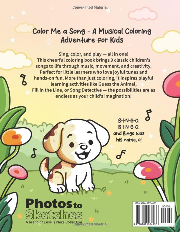 Color Me a Song - Coloring Pages Based on Beloved Children's Songs
