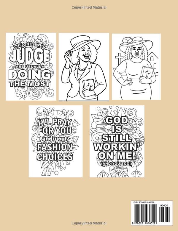 Sassy and Sanctified | Funny Black Church Coloring Book for African American Christian Women: Fun But Tasteful Quotes and Images | Gift for Church ... Prayer Partners and First Lady Appreciation