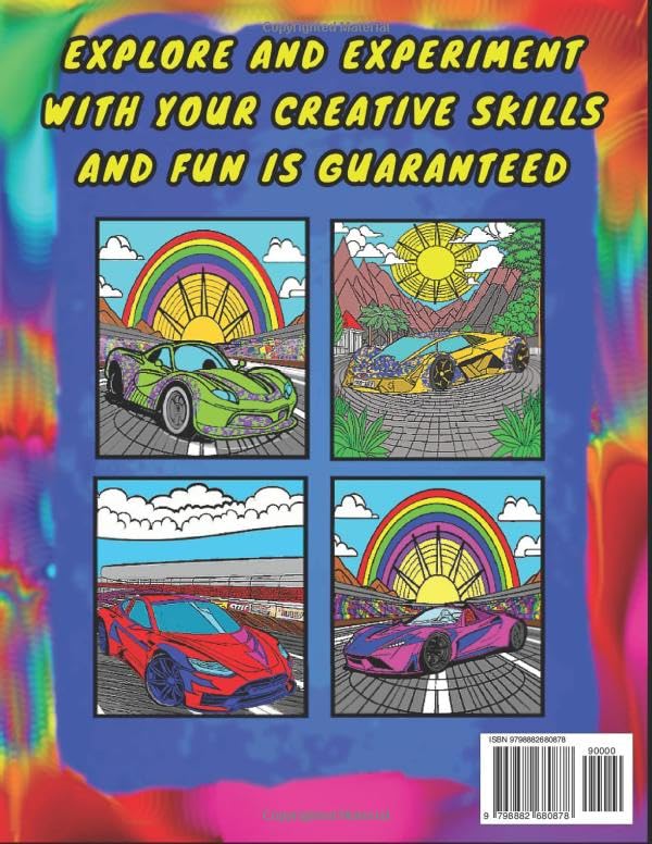 COLORING RACING CARS: COLORING RACING CARS, COLORING BOOK