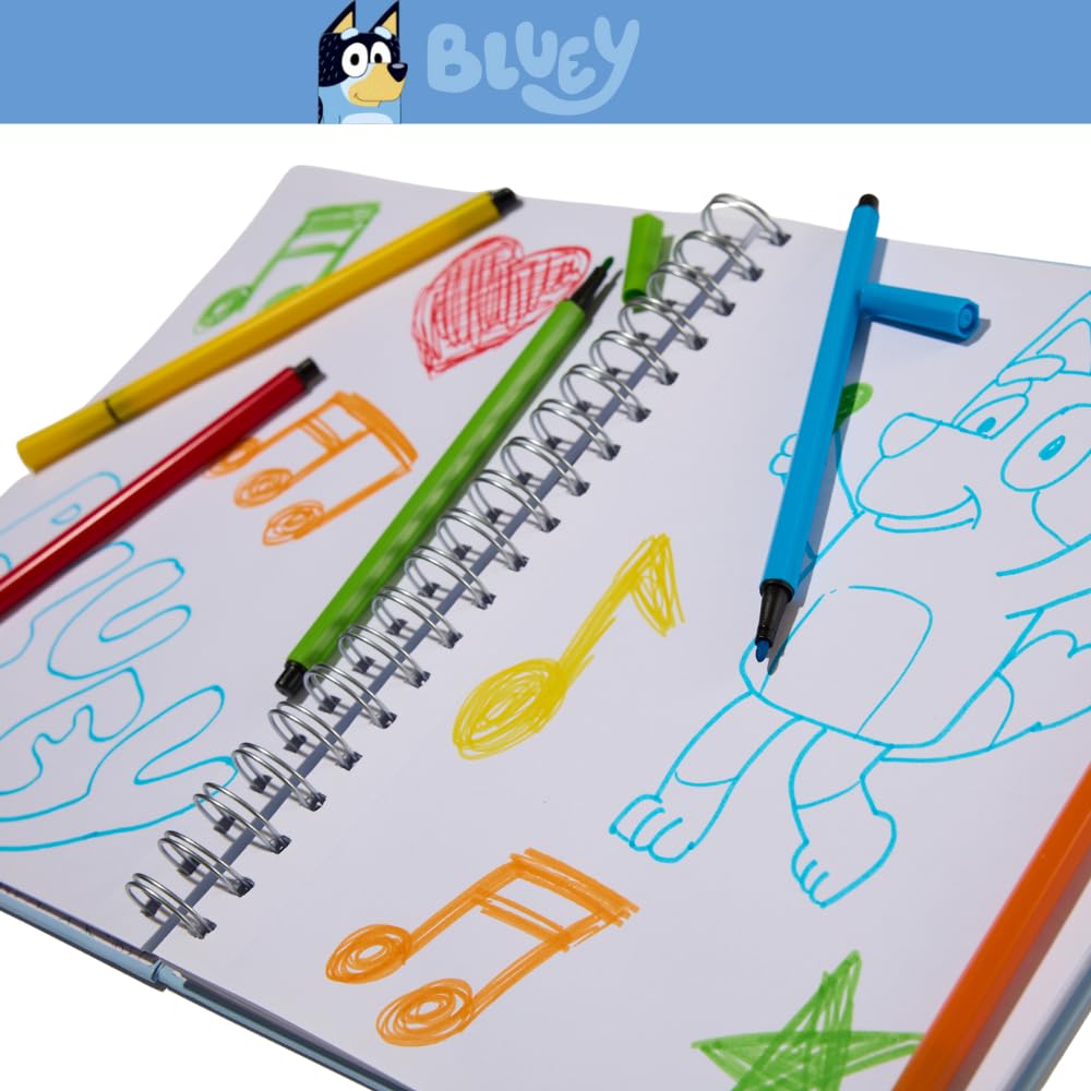 Minecraft Sketchbook Set, 5 Washable Markers, Spiral Bound, 86 Blank Pages