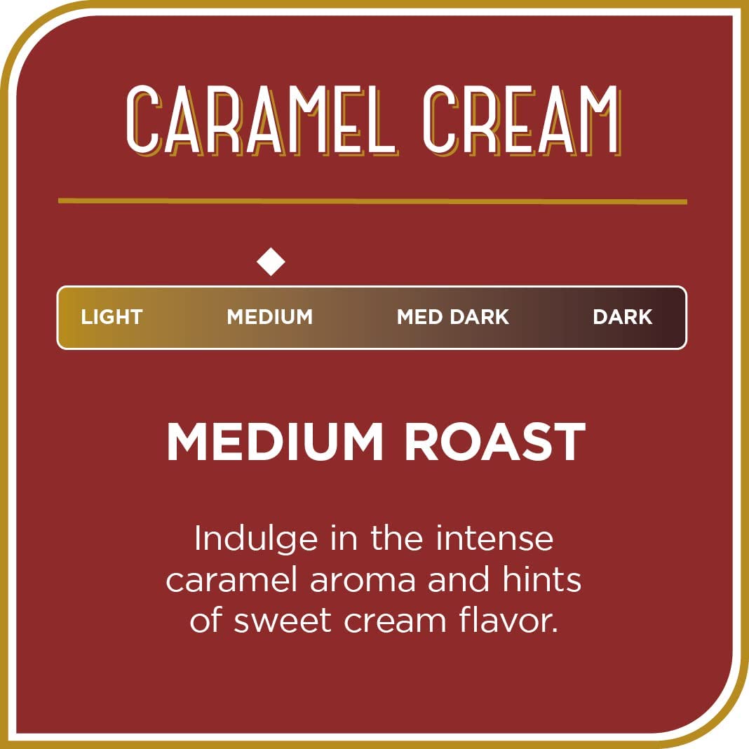 Don Francisco's Caramel Cream Ground Flavored Coffee: Rich, Aromatic 100% Arabica Beans - Expertly Roasted for a Delightful Morning Brew (12 oz Can)