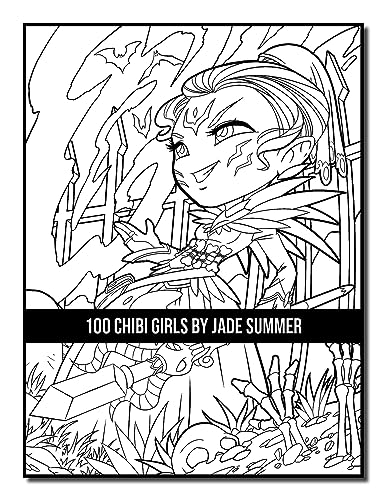 100 Chibi Girls: An Adult Coloring Book Collection with Cute Girls, Fantasy, Horror, Christmas, and More!