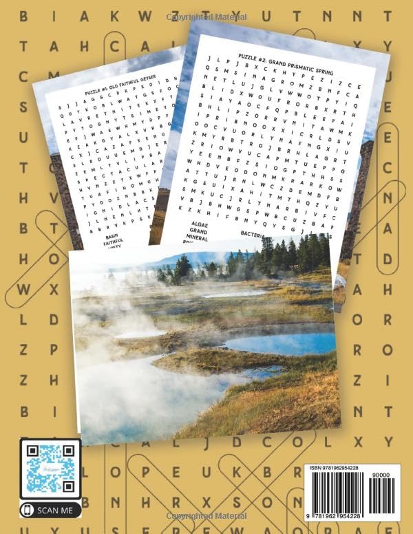 Yellowstone National Park Word Search Large Print Puzzle Book (National Parks Theme Word Search Large Print Series)