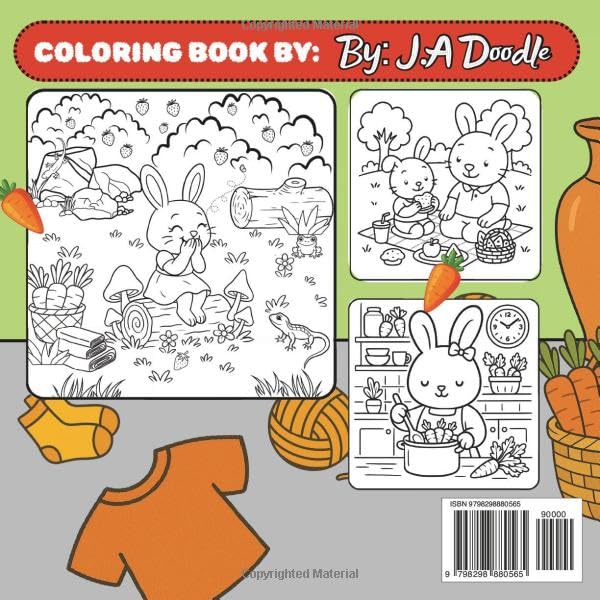 Family Bunnies: Cute and simple coloring book | Hygge style | Stress Relieve & Therapy for Teen & Adult (Family Series Coloring Book)