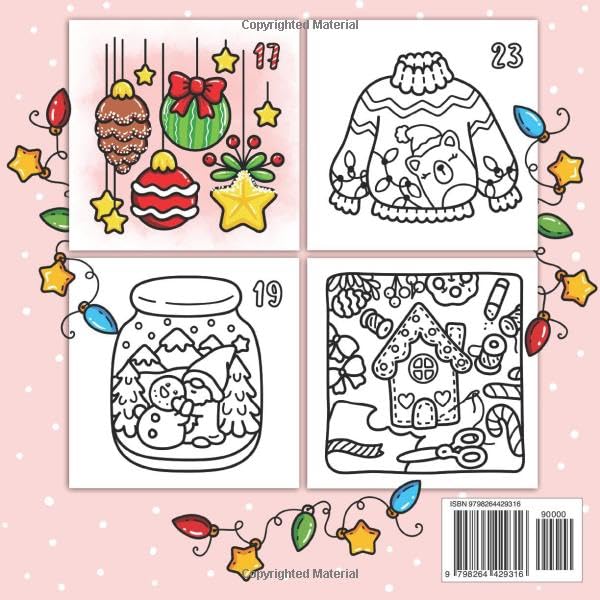 Advent Calendar Vol. 2 Christmas Coloring Book: 25 Bold and Easy Holiday Designs for Relaxing Daily Countdown | Bonus Pages Included | Fun for Adults and Kids (Bold & Easy)
